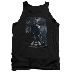 AN OFFCIALLY LICENSED BATMAN V SUPERMAN SUPE POSTER ADULT UNISEX TANK TOP BLACK