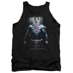 AN OFFCIALLY LICENSED BATMAN V SUPERMAN SUPE GROUND ZERO ADULT UNISEX TANK TOP BLACK