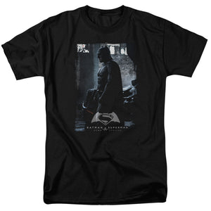 AN OFFCIALLY LICENSED BATMAN V SUPERMAN BAT POSTER MEN'S REGULAR FIT T-SHIRT BLACK