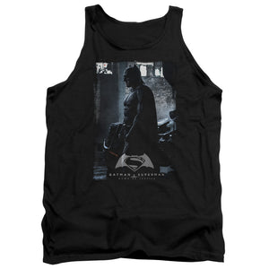 AN OFFCIALLY LICENSED BATMAN V SUPERMAN BAT POSTER ADULT UNISEX TANK TOP BLACK