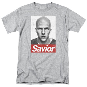 AN OFFCIALLY LICENSED BATMAN V SUPERMAN SAVIOR MEN'S REGULAR FIT T-SHIRT ATHLETIC HEATHER