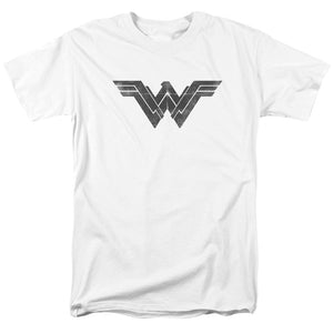 AN OFFCIALLY LICENSED BATMAN V SUPERMAN FOLDED AND DISTRESSED MEN'S REGULAR FIT T-SHIRT WHITE