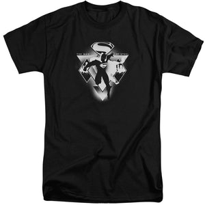 AN OFFCIALLY LICENSED BATMAN V SUPERMAN TRIPLE DIAMOND MEN'S TALL FIT T-SHIRT BLACK