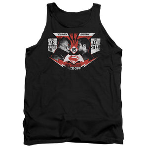 AN OFFCIALLY LICENSED BATMAN V SUPERMAN ULTIMATE FACE OFF ADULT UNISEX TANK TOP BLACK