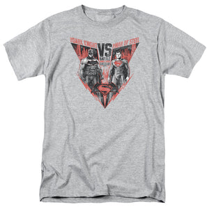 AN OFFCIALLY LICENSED BATMAN V SUPERMAN BATLLE FOR GOTHAM MEN'S REGULAR FIT T-SHIRT ATHLETIC HEATHER