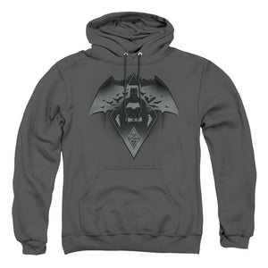 AN OFFCIALLY LICENSED BATMAN V SUPERMAN FEAR ADULT UNISEX PULLOVER HOODIE CHARCOAL