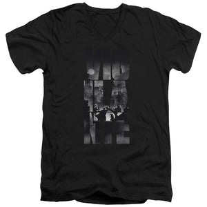 AN OFFCIALLY LICENSED BATMAN V SUPERMAN RAINY VIGLANTE MEN'S V-NECK T-SHIRT BLACK