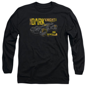 AN OFFCIALLY LICENSED BATMAN V SUPERMAN MOBIL DARK KNIGHT MEN'S LONG SLEEVE T-SHIRT BLACK