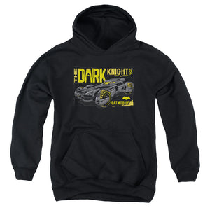 AN OFFCIALLY LICENSED BATMAN V SUPERMAN MOBIL DARK KNIGHT YOUTH HOODIE BLACK