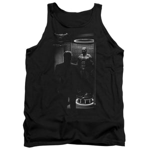 AN OFFCIALLY LICENSED BATMAN V SUPERMAN SUIT UP ADULT UNISEX TANK TOP BLACK
