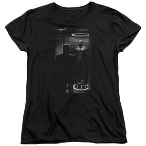 AN OFFCIALLY LICENSED BATMAN V SUPERMAN SUIT UP WOMEN'S REGULAR FIT T-SHIRT BLACK
