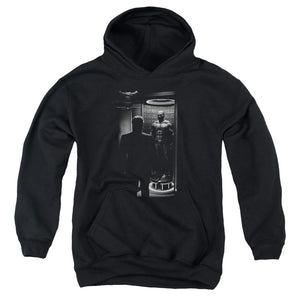AN OFFCIALLY LICENSED BATMAN V SUPERMAN SUIT UP YOUTH HOODIE BLACK