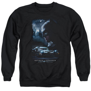 AN OFFCIALLY LICENSED BATMAN V SUPERMAN GOTHAM KNIGHT ADULT UNISEX CREWNECK SWEATSHIRT BLACK