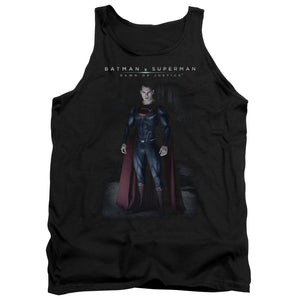 AN OFFCIALLY LICENSED BATMAN V SUPERMAN STAND TALL ADULT UNISEX TANK TOP BLACK