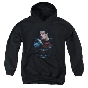 AN OFFCIALLY LICENSED BATMAN V SUPERMAN SUPER ANGRY YOUTH HOODIE BLACK
