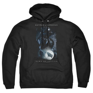 AN OFFCIALLY LICENSED BATMAN V SUPERMAN SIGNAL ADULT UNISEX PULLOVER HOODIE BLACK