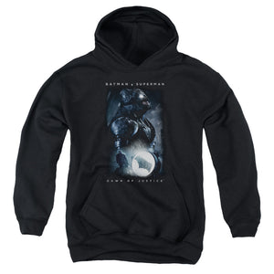 AN OFFCIALLY LICENSED BATMAN V SUPERMAN SIGNAL YOUTH HOODIE BLACK