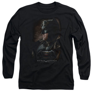 AN OFFCIALLY LICENSED BATMAN V SUPERMAN DESERT GEAR MEN'S LONG SLEEVE T-SHIRT BLACK