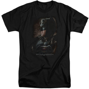 AN OFFCIALLY LICENSED BATMAN V SUPERMAN DESERT GEAR MEN'S TALL FIT T-SHIRT BLACK