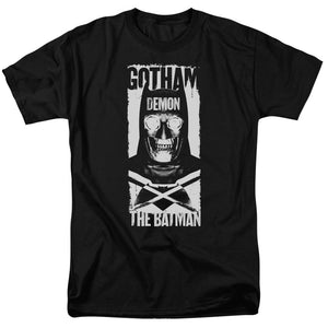 AN OFFCIALLY LICENSED BATMAN V SUPERMAN DEMON BAT MEN'S REGULAR FIT T-SHIRT BLACK