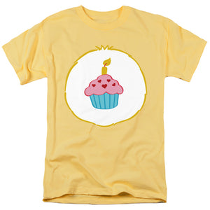 AN OFFCIALLY LICENSED CARE BEARS BIRTHDAY BELLY MEN'S REGULAR FIT T-SHIRT BANANA