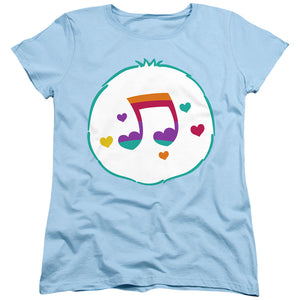 AN OFFCIALLY LICENSED CARE BEARS HEART SONG BELLY WOMEN'S REGULAR FIT T-SHIRT LIGHT BLUE