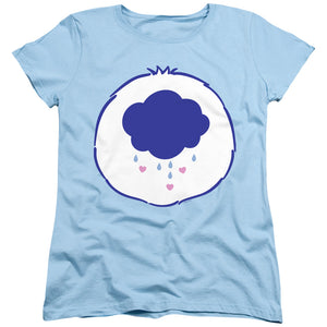 AN OFFCIALLY LICENSED CARE BEARS GRUMPY BELLY WOMEN'S REGULAR FIT T-SHIRT LIGHT BLUE