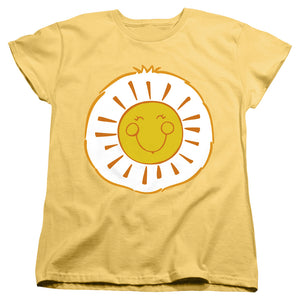 AN OFFCIALLY LICENSED CARE BEARS FUNSHINE BELLY WOMEN'S REGULAR FIT T-SHIRT BANANA