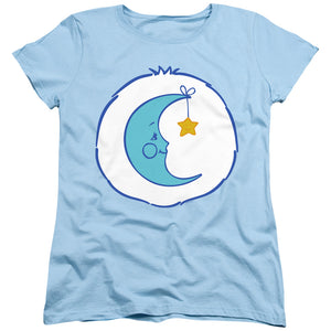 AN OFFCIALLY LICENSED CARE BEARS BEDTIME BELLY WOMEN'S REGULAR FIT T-SHIRT LIGHT BLUE