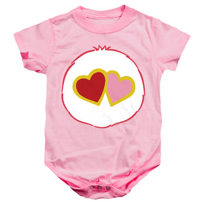 AN OFFCIALLY LICENSED CARE BEARS LOVE A LOT BELLY BABY BODYSUIT PINK