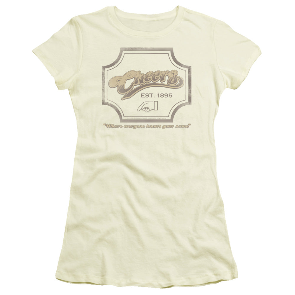 Cheers Sign Licensed Women's T-Shirt Juniors LG