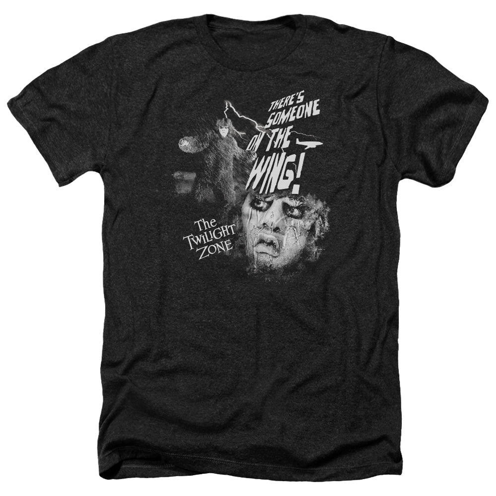Twilight Zone Someone On The Wing Licensed Adult Unisex T-Shirt Heather Tee LG