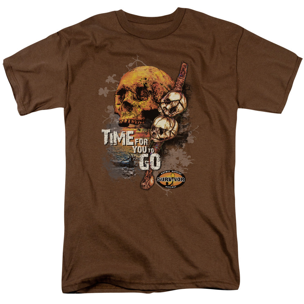 Survivor Time To Go Licensed Adult Unisex T-Shirt Regular Fit Tee LG-XL