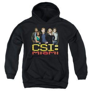 AN OFFCIALLY LICENSED CSI MIAMI THE CAST IN BLACK YOUTH HOODIE BLACK