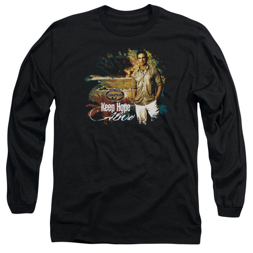 Survivor Keep Hope Alive Licensed Adult Unisex Long Sleeve T-Shirt LG