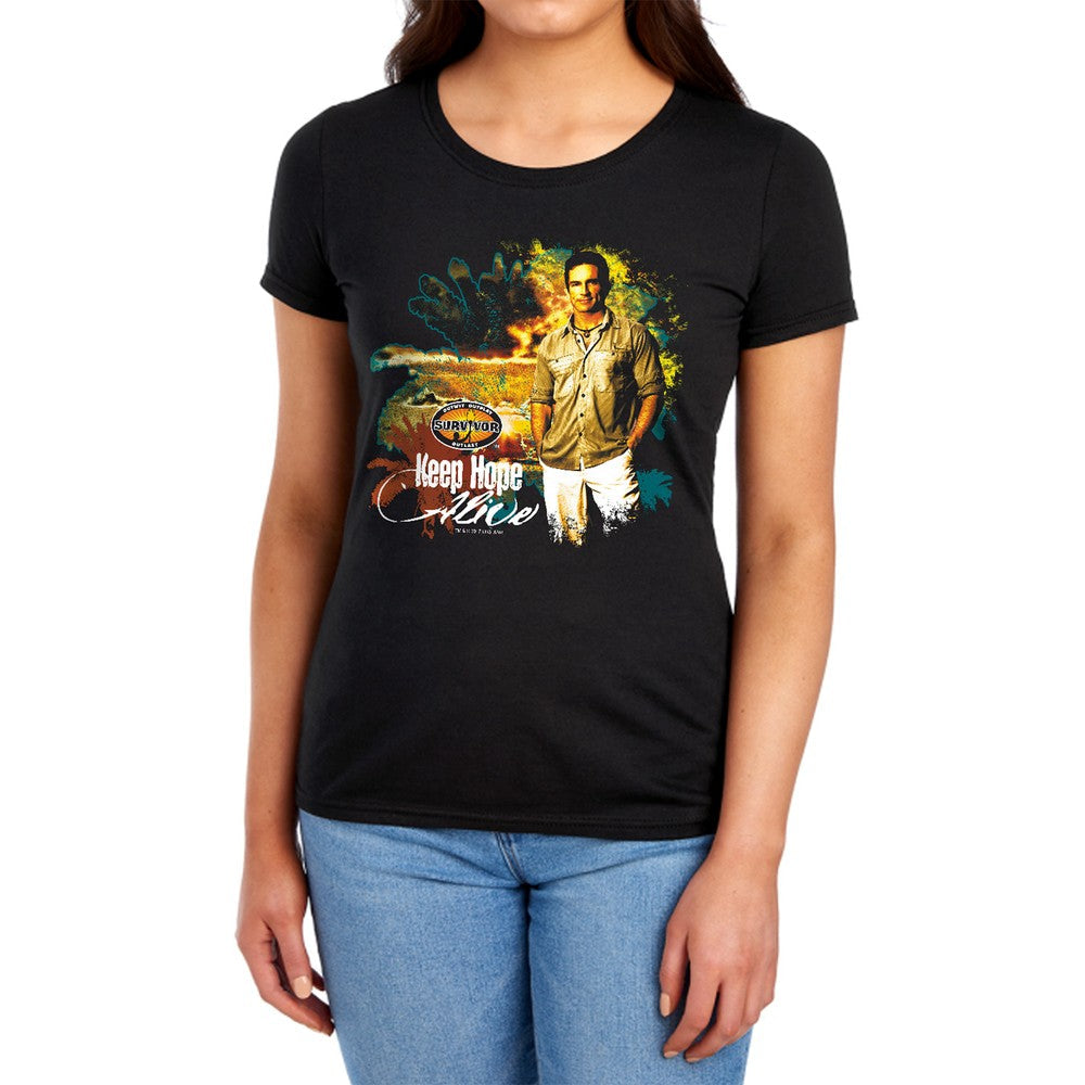 Survivor Keep Hope Alive Licensed Women's T-Shirt Regular Fit LG