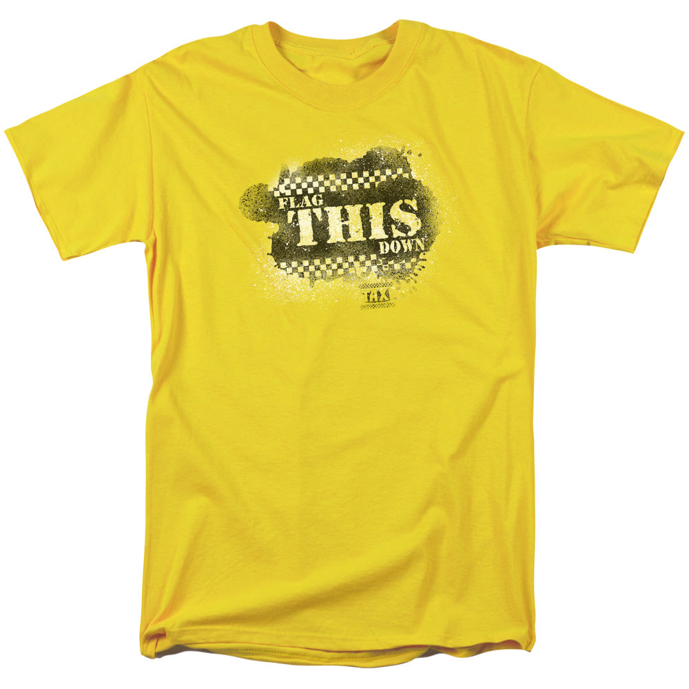 Taxi Flag This Licensed Adult Unisex T-Shirt Regular Fit Tee LG