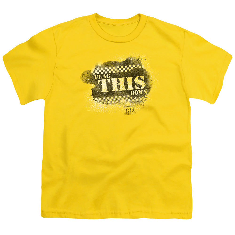 Taxi Flag This Licensed Kid's T-Shirt (Ages 4-7) SM-LG