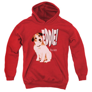 AN OFFCIALLY LICENSED FRASIER EDDIE YOUTH HOODIE RED