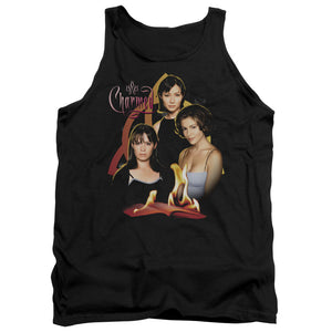 AN OFFCIALLY LICENSED CHARMED ORIGINAL THREE ADULT UNISEX TANK TOP BLACK