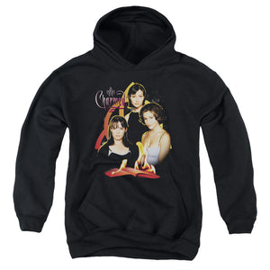 AN OFFCIALLY LICENSED CHARMED ORIGINAL THREE YOUTH HOODIE BLACK