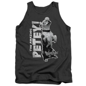 AN OFFCIALLY LICENSED LITTLE RASCALS AMAZING PETEY ADULT UNISEX TANK TOP CHARCOAL