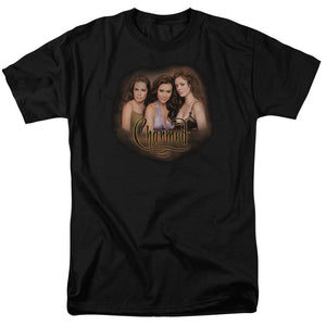 AN OFFCIALLY LICENSED CHARMED SMOKIN MEN'S REGULAR FIT T-SHIRT BLACK