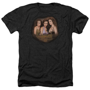 AN OFFCIALLY LICENSED CHARMED SMOKIN MEN'S HEATHER T-SHIRT CHARCOAL