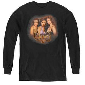 AN OFFCIALLY LICENSED CHARMED SMOKIN YOUTH LONG SLEEVE T-SHIRT BLACK