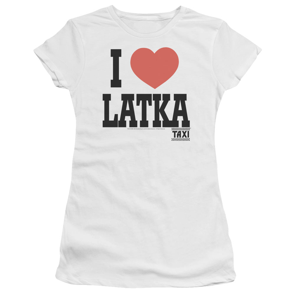 Taxi I Heart Latka Licensed Women's T-Shirt Juniors LG