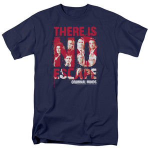 AN OFFCIALLY LICENSED CRIMINAL MINDS NO ESCAPE MEN'S REGULAR FIT T-SHIRT NAVY