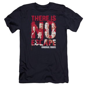 AN OFFCIALLY LICENSED CRIMINAL MINDS NO ESCAPE MEN'S PREMIUM SLIM FIT T-SHIRT NAVY
