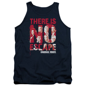 AN OFFCIALLY LICENSED CRIMINAL MINDS NO ESCAPE ADULT UNISEX TANK TOP NAVY