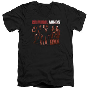 AN OFFCIALLY LICENSED CRIMINAL MINDS THE CREW MEN'S V-NECK T-SHIRT BLACK